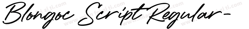 Blongoc Script Regular字体转换